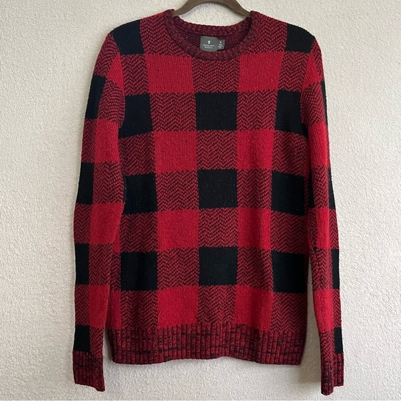 Urban Outfitters Hawkings McGill Buffalo Plaid Lambswool Sweater-Men’s S/Small - Picture 1 of 10